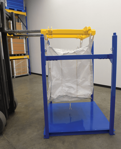Centerline Dynamics Forklift Attachments Vestil Steel Bulk Bag Lifter Kit 1000 lb Capacity Yellow/Blue BBL-B001