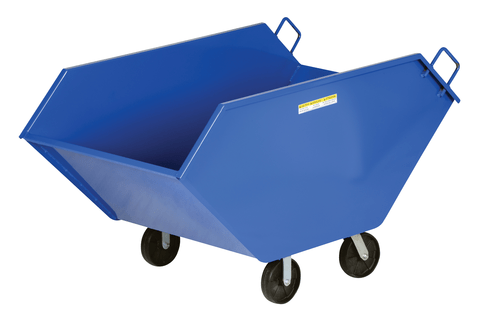 Centerline Dynamics Forklift Attachments Vestil Steel Chip and Waste Trucks 26.7 Cubic Feet 2000 Lb. Capacity Blue CHIP-26.7