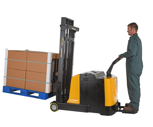 Centerline Dynamics Forklift Attachments Vestil Steel Counter Balanced Powered Drive Lift 2 In. to 118 In. Raised Height 2,000 Lb. Capacity Black / Yellow S-2CB-118