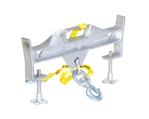 Centerline Dynamics Forklift Attachments Vestil Steel Double Swivel Hoist Optioning Hook 2 In x 23-3/16 In x 14-1/2 In 4000 Lb. Capacity Silver D-FORK-4-SL