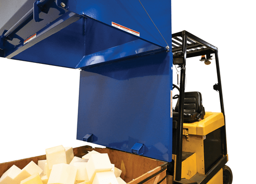 Centerline Dynamics Forklift Attachments Vestil Steel Drop Bottom Hopper 1 Cubic Yard 3,000 Lb. Capacity Blue DBH-100-3