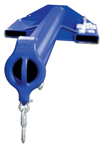 Centerline Dynamics Forklift Attachments Vestil Steel Economy Non Telescoping Lift Boom 24 In. Fork Pocket Center 6,000 Lb. Capacity Blue and Yellow LM-EBNT-6-24