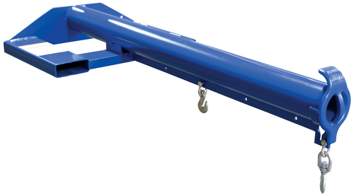 Centerline Dynamics Forklift Attachments Vestil Steel Economy Non Telescoping Lift Boom 30 In. Fork Pocket Center 6,000 Lb. Capacity Blue and Yellow LM-EBNT-6-30