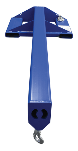 Centerline Dynamics Forklift Attachments Vestil Steel Economy Non Telescoping Lift Boom 30 In Fork Pocket Center 8,000 Lb. Capacity Blue and Yellow LM-EBNT-8-30
