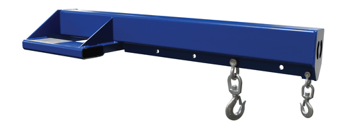 Centerline Dynamics Forklift Attachments Vestil Steel Economy Non Telescoping Lift Boom 36 In Fork Pocket Center 8,000 Lb. Capacity Blue and Yellow LM-EBNT-8-36