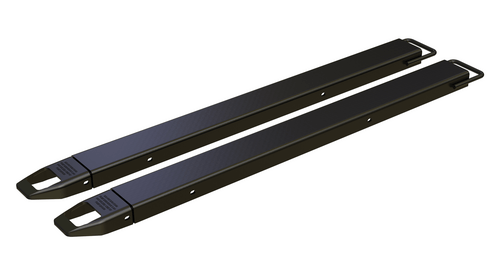 Centerline Dynamics Forklift Attachments Vestil Steel Fork Extensions 4 In. x 63 In. 4000 Lb. Capacity Black FE-4-63-BK