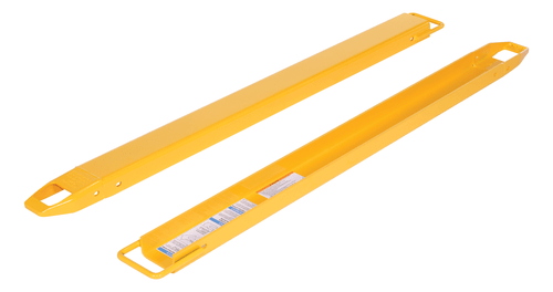 Centerline Dynamics Forklift Attachments Vestil Steel Fork Extensions 4 In. x 66 In. 4000 Lb. Capacity Yellow FE-4-66