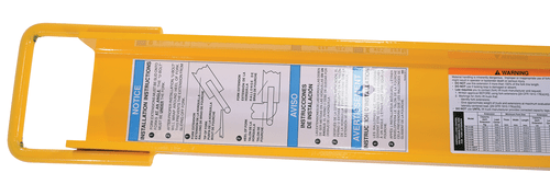 Centerline Dynamics Forklift Attachments Vestil Steel Fork Extensions 4 In. x 66 In. 4000 Lb. Capacity Yellow FE-4-66