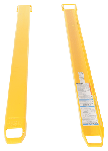 Centerline Dynamics Forklift Attachments Vestil Steel Fork Extensions 4 In. x 84 In. 4000 Lb. Capacity Yellow FE-4-84