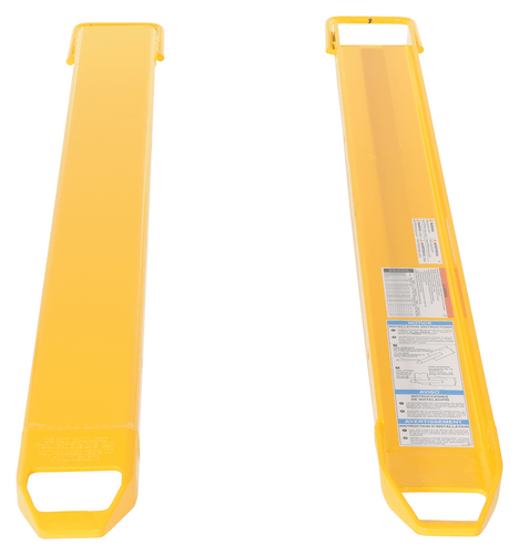 Centerline Dynamics Forklift Attachments Vestil Steel Fork Extensions 5 In. x 63 In. 4,000 Lb. Capacity Yellow FE-5-63