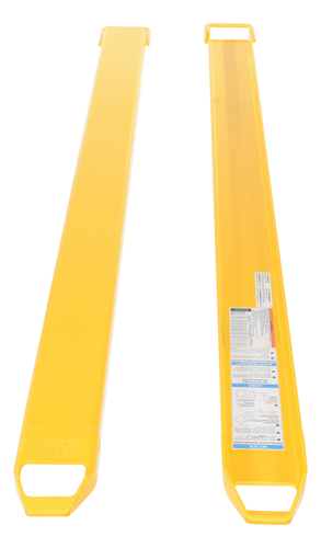 Centerline Dynamics Forklift Attachments Vestil Steel Fork Extensions 5 In. x 96 In. 4,000 Lb. Capacity Yellow FE-5-96
