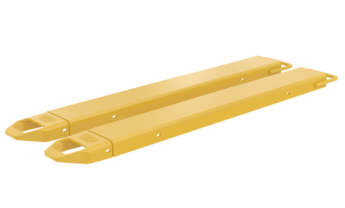 Centerline Dynamics Forklift Attachments Vestil Steel Fork Extensions 6 In. x 54 In. 4,000 Lb. Capacity Yellow FE-6-54
