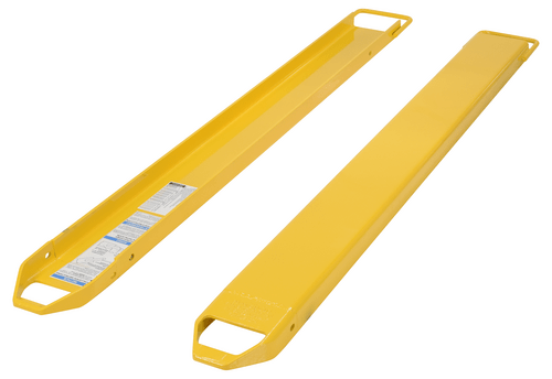 Centerline Dynamics Forklift Attachments Vestil Steel Fork Extensions 6 In. x 72 In. 4,000 Lb. Capacity Yellow FE-6-72