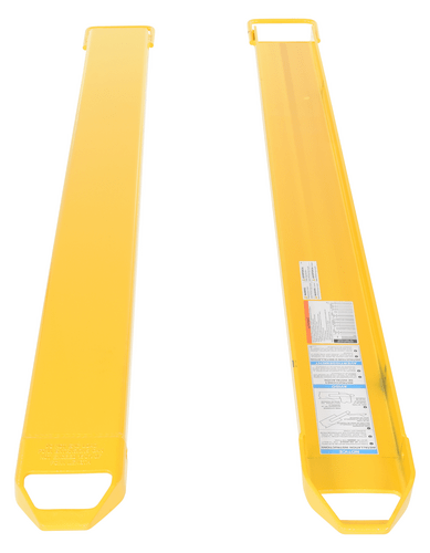 Centerline Dynamics Forklift Attachments Vestil Steel Fork Extensions 6 In. x 84 In. 4,000 Lb. Capacity Yellow FE-6-84