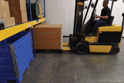 Centerline Dynamics Forklift Attachments Vestil Steel Fork Rear Spacer 4-1/2 In. Width Yellow FRS-4-12