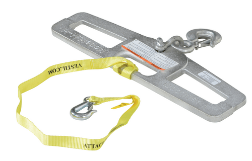 Centerline Dynamics Forklift Attachments Vestil Steel Fork Truck Hook Plate Rigid 4,000 Lb. Capacity Silver LM-HP4-R