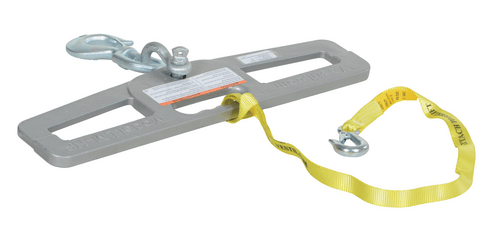Centerline Dynamics Forklift Attachments Vestil Steel Fork Truck Hook Plate Swivel 6,000 Lb. Capacity Silver LM-HP6-S