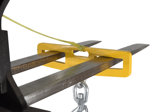 Centerline Dynamics Forklift Attachments Vestil Steel Fork Truck Hook Plate Swivel with Latch 10,000 Lb. Capacity Yellow LM-HP10-SL