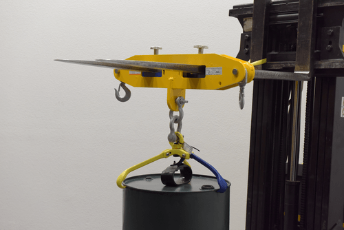 Centerline Dynamics Forklift Attachments Vestil Steel Forklift Lifting Beam 40 In. x 4-3/4 In. x 15 In. 10,000 Lb. Capacity Yellow FLB-D-10