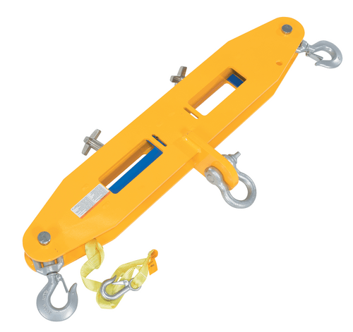 Centerline Dynamics Forklift Attachments Vestil Steel Forklift Lifting Beam 40 In. x 4-7/8 In. x 17-1/16 In. 4,000 Lb. Capacity Yellow FLB-D-4