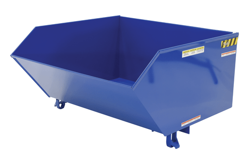 Centerline Dynamics Forklift Attachments Vestil Steel Heavy Duty Low Profile Self Dumping Hopper 1 Cubic Yard 6000 Lb. Capacity Blue H-100-HD