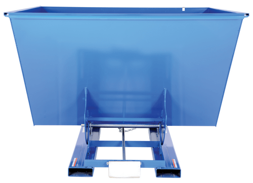 Centerline Dynamics Forklift Attachments Vestil Steel Heavy Duty Self Dumping Hopper 2-1/2 Cubic Yard 6000 Lb. Capacity Blue D-250-HD