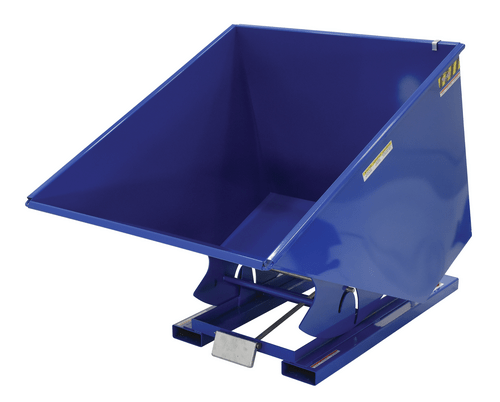 Centerline Dynamics Forklift Attachments Vestil Steel Heavy Duty Self Dumping Hopper 2 Cubic Yard 6000 Lb. Capacity Blue D-200-HD