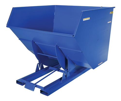 Centerline Dynamics Forklift Attachments Vestil Steel Heavy Duty Self Dumping Hopper 4 Cubic Yard 6000 Lb. Capacity Blue D-400-HD