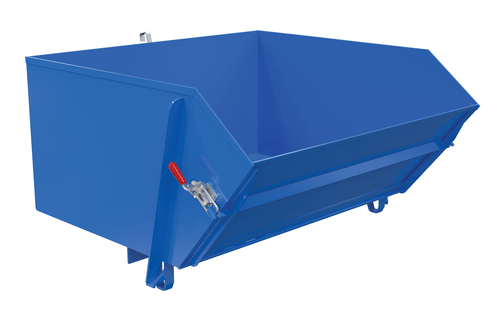Centerline Dynamics Forklift Attachments Vestil Steel Heavy Duty Self Dumping Hopper with Fold Down Front 1 Cubic Yard 6000 Lb. Capacity Blue HDROP-100-HD
