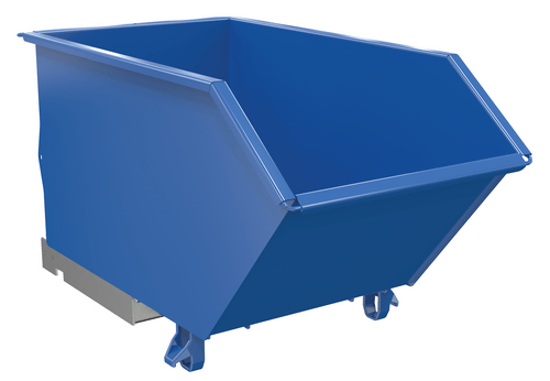 Centerline Dynamics Forklift Attachments Vestil Steel High Strength Low Profile Hopper 1/2 Cubic Yard 6000 Lb. Capacity Blue H-50-HS