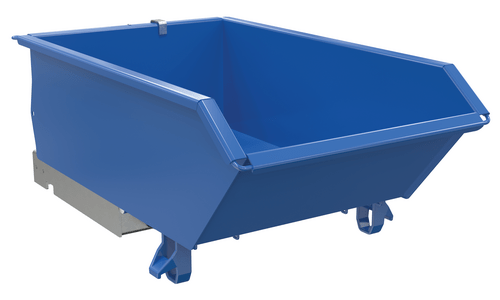 Centerline Dynamics Forklift Attachments Vestil Steel High Strength Low Profile Hopper 1/4 Cubic Yard 6000 Lb. Capacity Blue H-25-HS