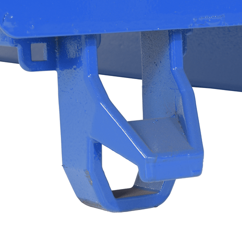 Centerline Dynamics Forklift Attachments Vestil Steel High Strength Low Profile Hopper 1 Cubic Yard 6000 Lb. Capacity Blue H-100-HS