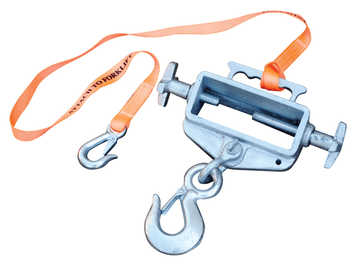 Centerline Dynamics Forklift Attachments Vestil Steel Hoist Single Hook Rigid Latch 3-7/8 In x 13-1/2 In x 13-13/32 In 4,000 Lb. Capacity Silver S-FORK-4/6-RL