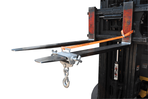 Centerline Dynamics Forklift Attachments Vestil Steel Hoist Single Hook Rigid Latch 3-7/8 In x 13-1/2 In x 13-13/32 In 4,000 Lb. Capacity Silver S-FORK-4/6-RL