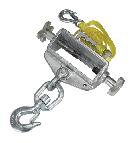 Centerline Dynamics Forklift Attachments Vestil Steel Hoist Single Hook Swivel Latch 3-7/8 In x 13-1/2 In x 14-13/16 In 4,000 Lb. Capacity Silver S-FORK-4/6-SL
