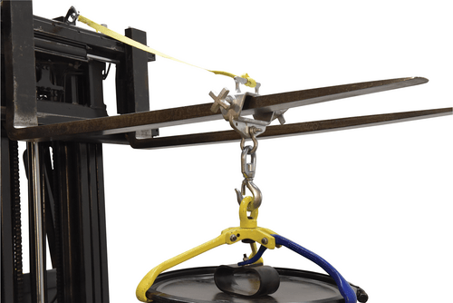 Centerline Dynamics Forklift Attachments Vestil Steel Hoist Single Hook Swivel Latch 3-7/8 In x 13-1/2 In x 14-13/16 In 4,000 Lb. Capacity Silver S-FORK-4/6-SL