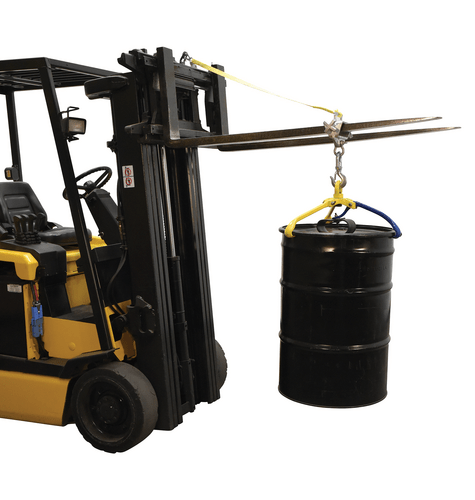 Centerline Dynamics Forklift Attachments Vestil Steel Hoist Single Hook Swivel Latch 3-7/8 In x 13-1/2 In x 14-13/16 In 4,000 Lb. Capacity Silver S-FORK-4/6-SL