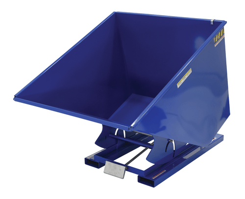Centerline Dynamics Forklift Attachments Vestil Steel Light Duty Self Dumping Hopper 2 Cubic Yard 2000 Lb. Capacity Blue D-200-LD