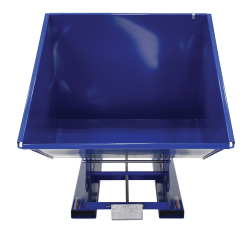 Centerline Dynamics Forklift Attachments Vestil Steel Light Duty Self Dumping Hopper 2 Cubic Yard 2000 Lb. Capacity Blue D-200-LD