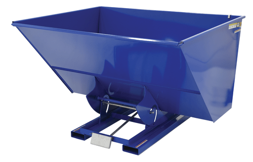 Centerline Dynamics Forklift Attachments Vestil Steel Light Duty Self Dumping Hopper 3 Cubic Yard 2000 Lb. Capacity Blue D-300-LD