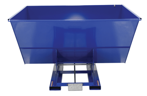 Centerline Dynamics Forklift Attachments Vestil Steel Light Duty Self Dumping Hopper 3 Cubic Yard 2000 Lb. Capacity Blue D-300-LD