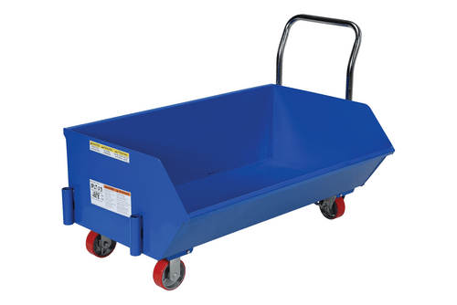 Centerline Dynamics Forklift Attachments Vestil Steel Low Profile Hopper 1/3 Cubic Yard 1,000 Lb. Capacity Blue SLPT-33
