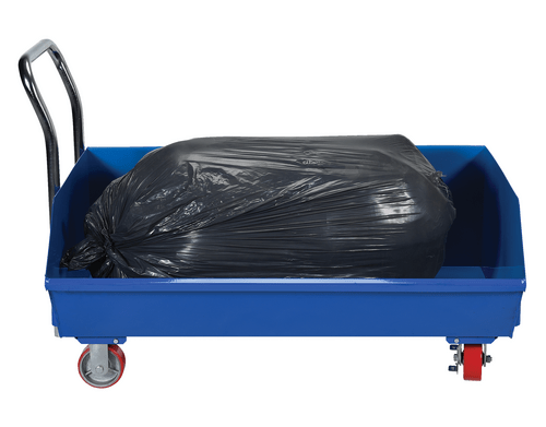 Centerline Dynamics Forklift Attachments Vestil Steel Low Profile Hopper 1/3 Cubic Yard 1,000 Lb. Capacity Blue SLPT-33