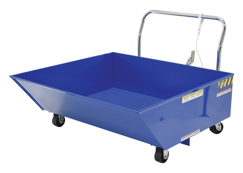 Centerline Dynamics Forklift Attachments Vestil Steel Low Profile Parts Hopper 1/2 Cubic Yd. 2000 Lb. Capacity Blue HOP-LP
