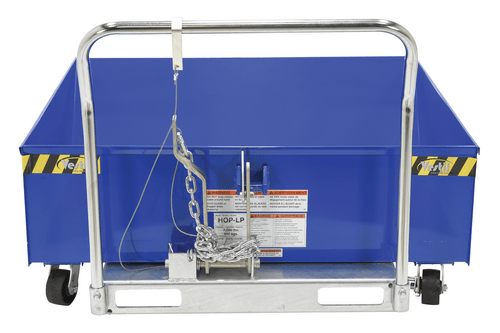Centerline Dynamics Forklift Attachments Vestil Steel Low Profile Parts Hopper 1/2 Cubic Yd. 2000 Lb. Capacity Blue HOP-LP