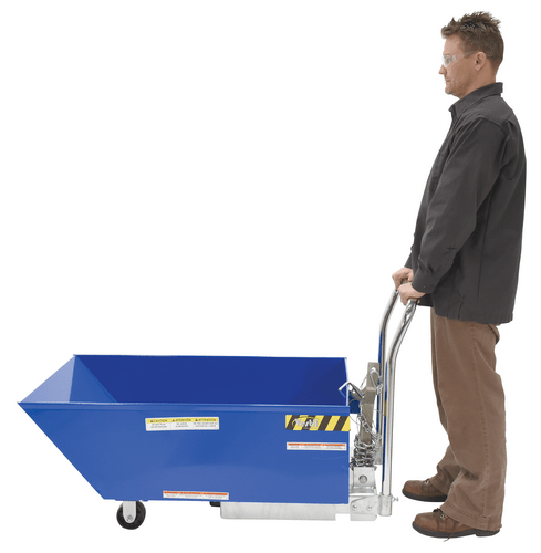 Centerline Dynamics Forklift Attachments Vestil Steel Low Profile Parts Hopper 1/3 Cubic Yd 2000 Lb Capacity Blue HOP-LP-N