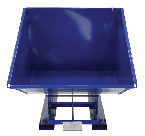 Centerline Dynamics Forklift Attachments Vestil Steel Medium Duty Self Dumping Hopper 2 Cubic Yard 4000 Lb. Capacity Blue D-200-MD