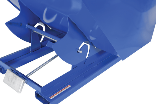 Centerline Dynamics Forklift Attachments Vestil Steel Medium Duty Self Dumping Hopper 2 Cubic Yard 4000 Lb. Capacity Blue D-200-MD