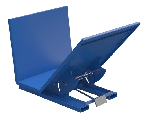 Centerline Dynamics Forklift Attachments Vestil Steel Open Sided Hopper 68-13/16 In. x 353-13/16 In. x 51-13/16 In. 2 Cubic Yard 2000 Lb. Capacity Blue D-NS-200-LD