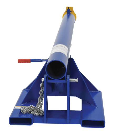 Centerline Dynamics Forklift Attachments Vestil Steel Orbit Telescoping Lift Boom 24 In. Fork Pocket Center 6,000 Lb. Capacity Blue LM-OBT-6-24